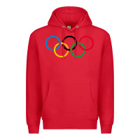 Red Olympic Rings Premium Hoodie - artisFamous