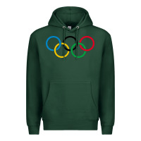 Sports Green Olympic Rings Premium Hoodie - artisFamous