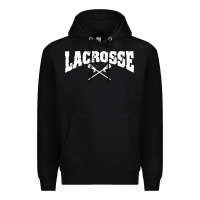 Black lacrosse Premium Hoodie - artisFamous