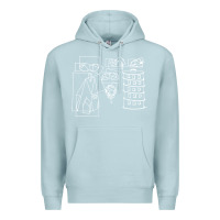 Blue Mist modest Premium Hoodie - artisFamous