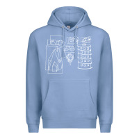 Colony Blue modest Premium Hoodie - artisFamous