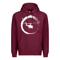Burgundy helicopter Premium Hoodie - artisFamous