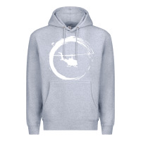 Heather Grey helicopter Premium Hoodie - artisFamous