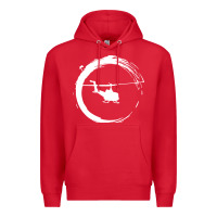 Red helicopter Premium Hoodie - artisFamous