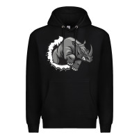 Black Rhino Premium Hoodie - artisFamous