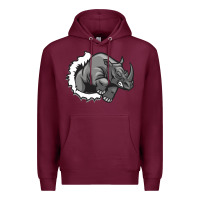 Burgundy Rhino Premium Hoodie - artisFamous