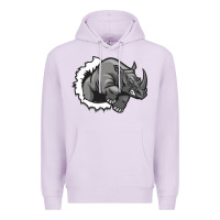 Lilac Rhino Premium Hoodie - artisFamous