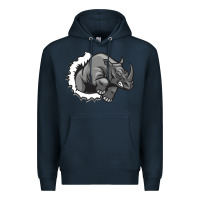 Navy Rhino Premium Hoodie - artisFamous