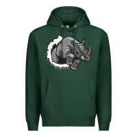Sports Green Rhino Premium Hoodie - artisFamous