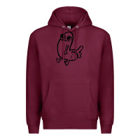 Burgundy Dickbutt Premium Hoodie - artisFamous