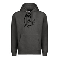 Charcoal Heather Dickbutt Premium Hoodie - artisFamous