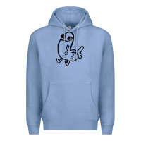 Colony Blue Dickbutt Premium Hoodie - artisFamous