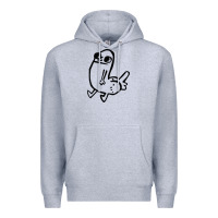Heather Grey Dickbutt Premium Hoodie - artisFamous