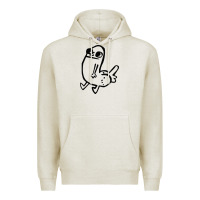 Oatmeal Heather Dickbutt Premium Hoodie - artisFamous