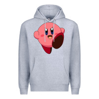 Heather Grey Kirby's Adventure Premium Hoodie - artisFamous