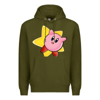 Army Green Kirby's Adventure Premium Hoodie - artisFamous