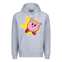 Heather Grey Kirby's Adventure Premium Hoodie - artisFamous