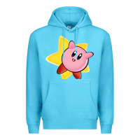 Ocean Blue Kirby's Adventure Premium Hoodie - artisFamous