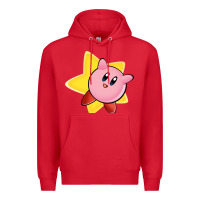 Red Kirby's Adventure Premium Hoodie - artisFamous