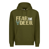 Army Green fear the deer Premium Hoodie - artisFamous