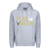 Heather Grey fear the deer Premium Hoodie - artisFamous