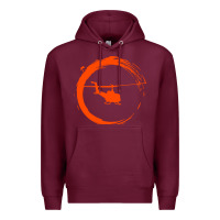 Burgundy helicopter Premium Hoodie - artisFamous