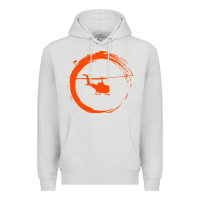 Dove Grey helicopter Premium Hoodie - artisFamous