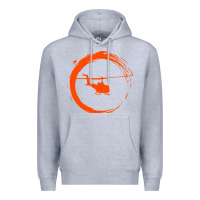 Heather Grey helicopter Premium Hoodie - artisFamous