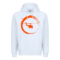 White helicopter Premium Hoodie - artisFamous