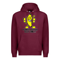 Burgundy peanut butter jelly time banana Premium Hoodie - artisFamous