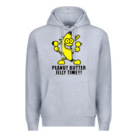 Heather Grey peanut butter jelly time banana Premium Hoodie - artisFamous