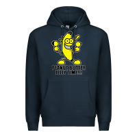 Navy peanut butter jelly time banana Premium Hoodie - artisFamous