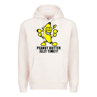 Pale Pink peanut butter jelly time banana Premium Hoodie - artisFamous