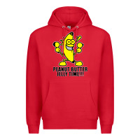 Red peanut butter jelly time banana Premium Hoodie - artisFamous