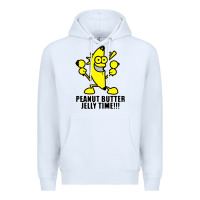 White peanut butter jelly time banana Premium Hoodie - artisFamous