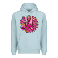 Blue Mist breast cancer sunflower Premium Hoodie - RanaPortraitStore