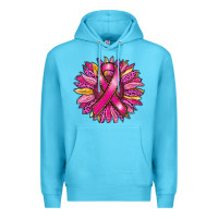 Ocean Blue breast cancer sunflower Premium Hoodie - RanaPortraitStore