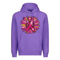 Purple breast cancer sunflower Premium Hoodie - RanaPortraitStore
