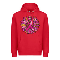Red breast cancer sunflower Premium Hoodie - RanaPortraitStore