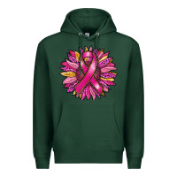 Sports Green breast cancer sunflower Premium Hoodie - RanaPortraitStore