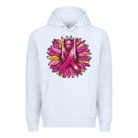 White breast cancer sunflower Premium Hoodie - RanaPortraitStore