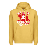 Antique Gold surely not everybody was kung fu fighting Premium Hoodie - artisFamous