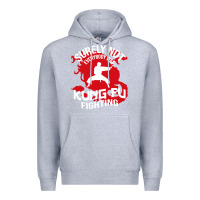 Heather Grey surely not everybody was kung fu fighting Premium Hoodie - artisFamous