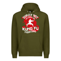 Army Green surely not everybody was kung fu fighting Premium Hoodie - artisFamous