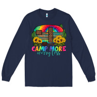 Navy camp more worry less with caravan Long Sleeve Tee - Artiststas