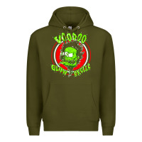 Army Green voodoo glow skulls Premium Hoodie - artisFamous