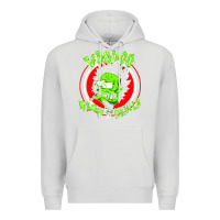 Dove Grey voodoo glow skulls Premium Hoodie - artisFamous