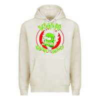 Oatmeal Heather voodoo glow skulls Premium Hoodie - artisFamous