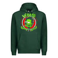 Sports Green voodoo glow skulls Premium Hoodie - artisFamous