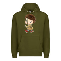 Army Green Little Yoshitomo Knives Premium Hoodie - artisFamous